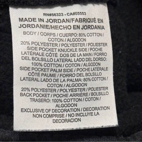 Nike Fleece Sweatpants Mens Small Black Straight Leg Elastic Waist Drawstring - Picture 10 of 10